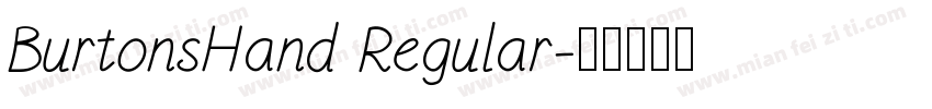 BurtonsHand Regular字体转换